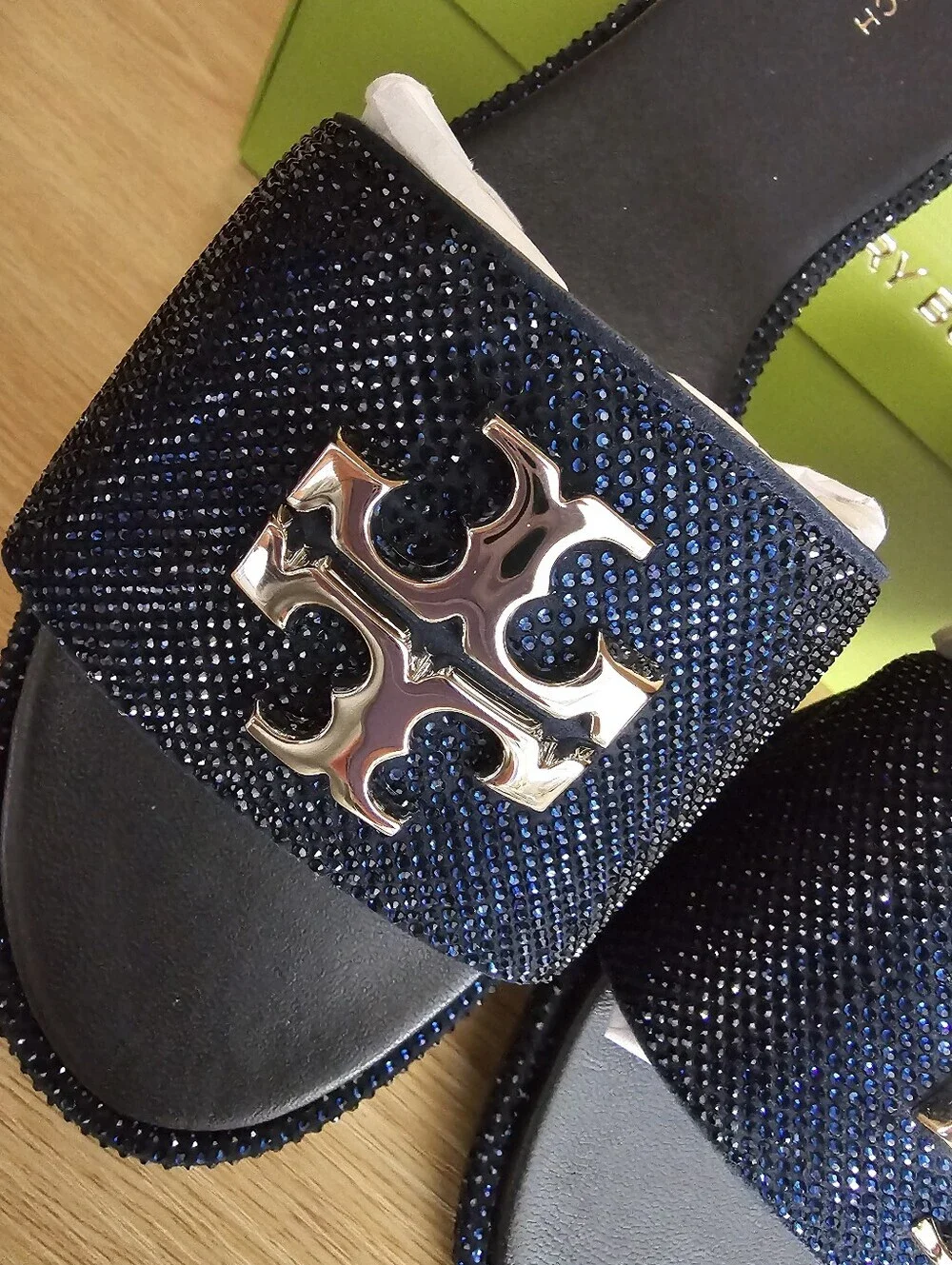 Tory Burch Everly Slide Royal Sued .